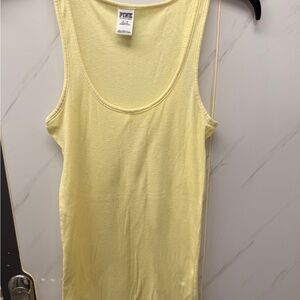 PINK Victoria's Secret Light Yellow Tank Top